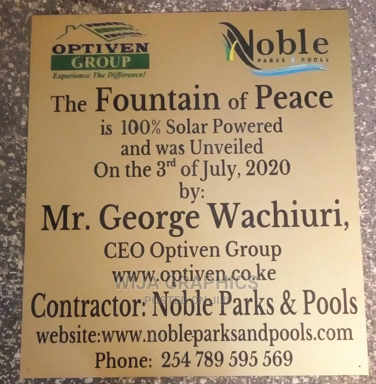 Opening Plaques
