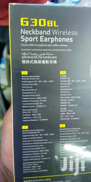 Awei G30bl Neckband Sport Earphones.