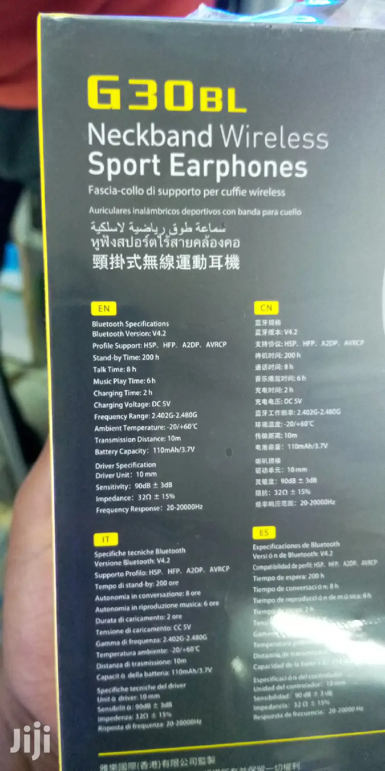 Awei G30bl Neckband Sport Earphones.