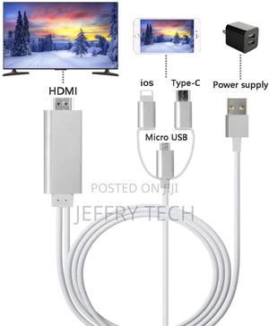 3 In 1 Phone To HDMI Cable Lighting/Micro USB Type C/USB C T - thumbnail 2
