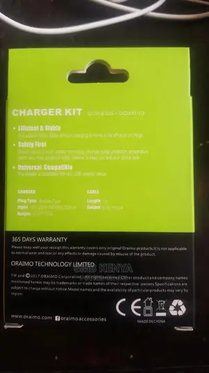 Oraimo 2pin Fast Charger