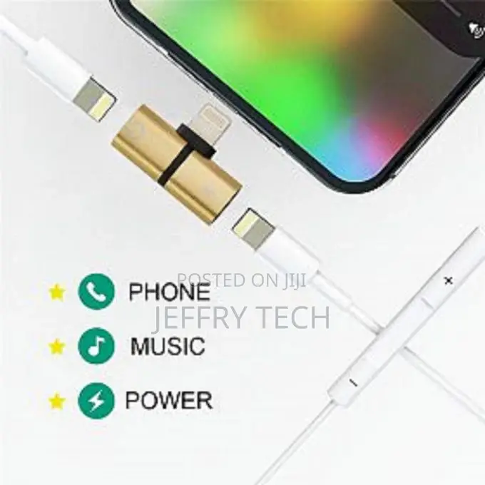 Lightning To 3.5mm AUX Audio Headphone & Lightning Adapter