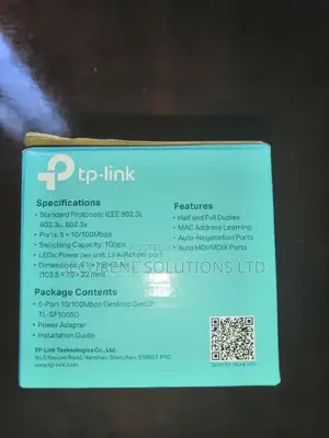 Tp-Link TL-SF1005D 5-Port 10/100mbps Desktop Switch
