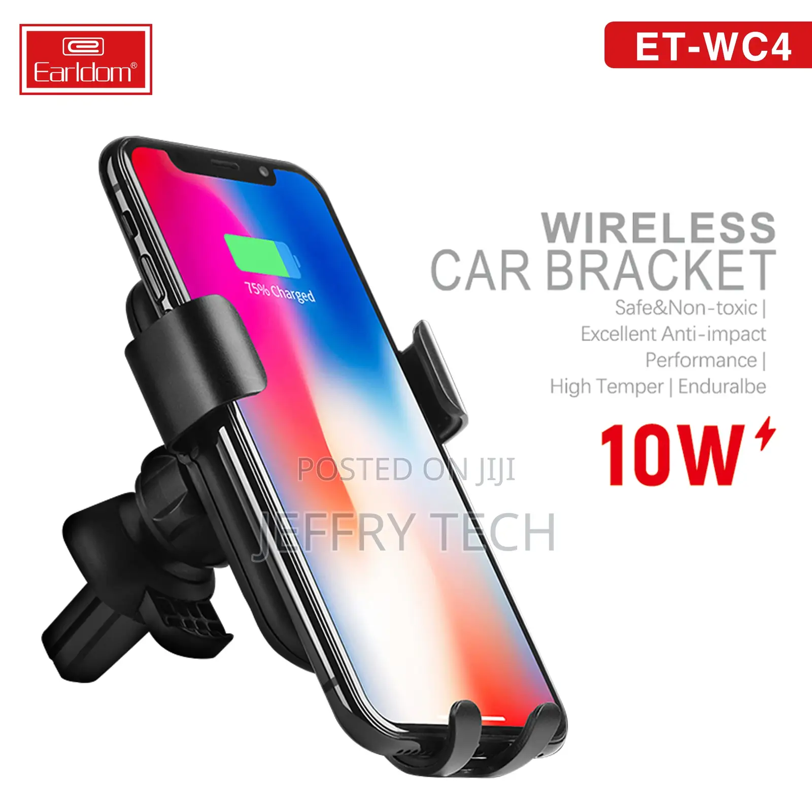 Earldom Qi Fast Wireless Charger Car Mount Fast Charging Hol