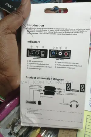 Digital To Analog Converter Or Optical To Rca Converter