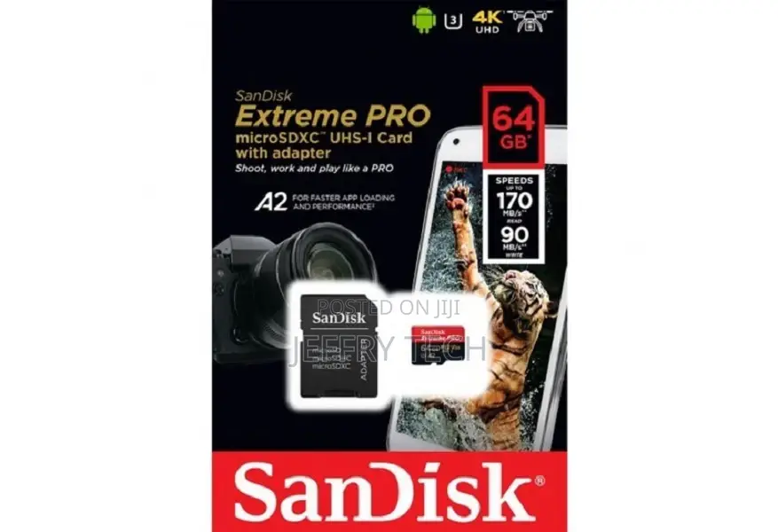 Sandisk Microsdxc Extreme Pro 64gb 90mb/S U3 V30 A2