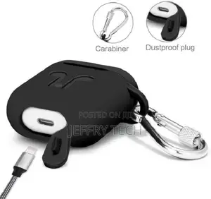 Protective Silicone Full Airpods Case With Carabiner for App