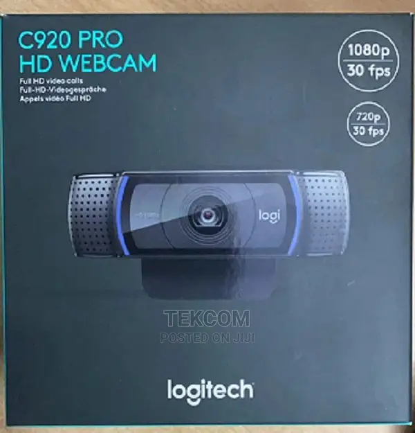 Logitech C920 PRO HD Webcam, 1080p Video With Stereo Audio