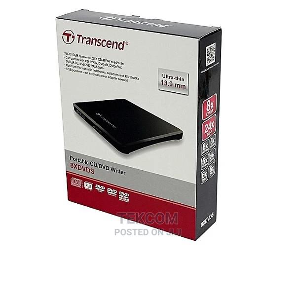 Transcend Slim Portable 8X DVD-R, USB, Black