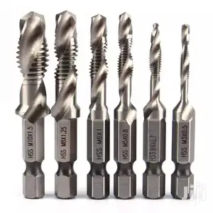 5pcs Set HSS 6542 Machine Taps & Drill