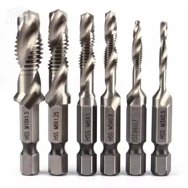 5pcs Set HSS 6542 Machine Taps & Drill