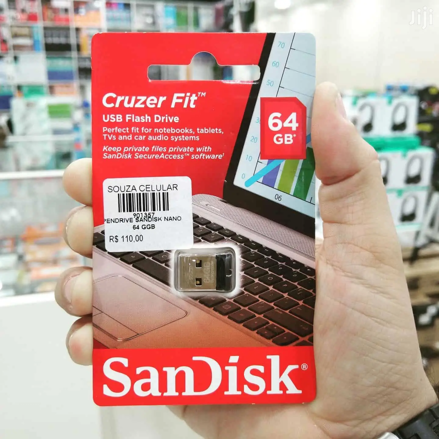 Sandisk 64gb Cruzer Fit Usb Flash Drive