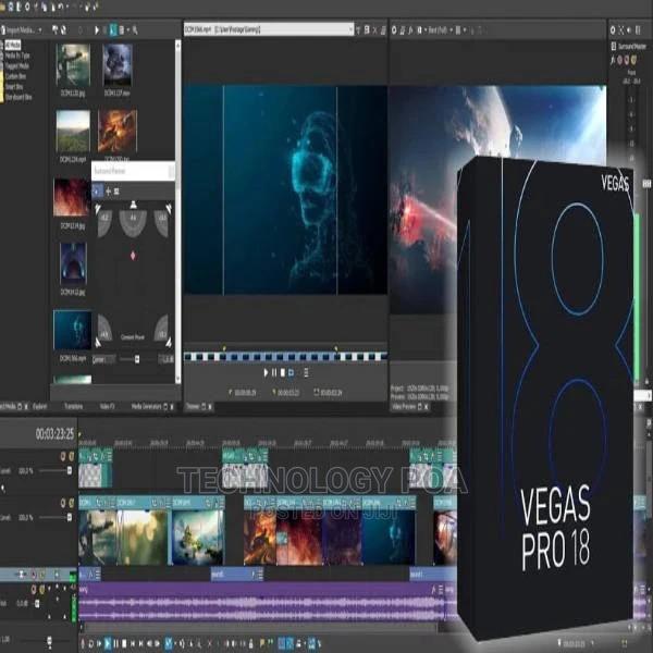 Magix Vegas Pro - main view