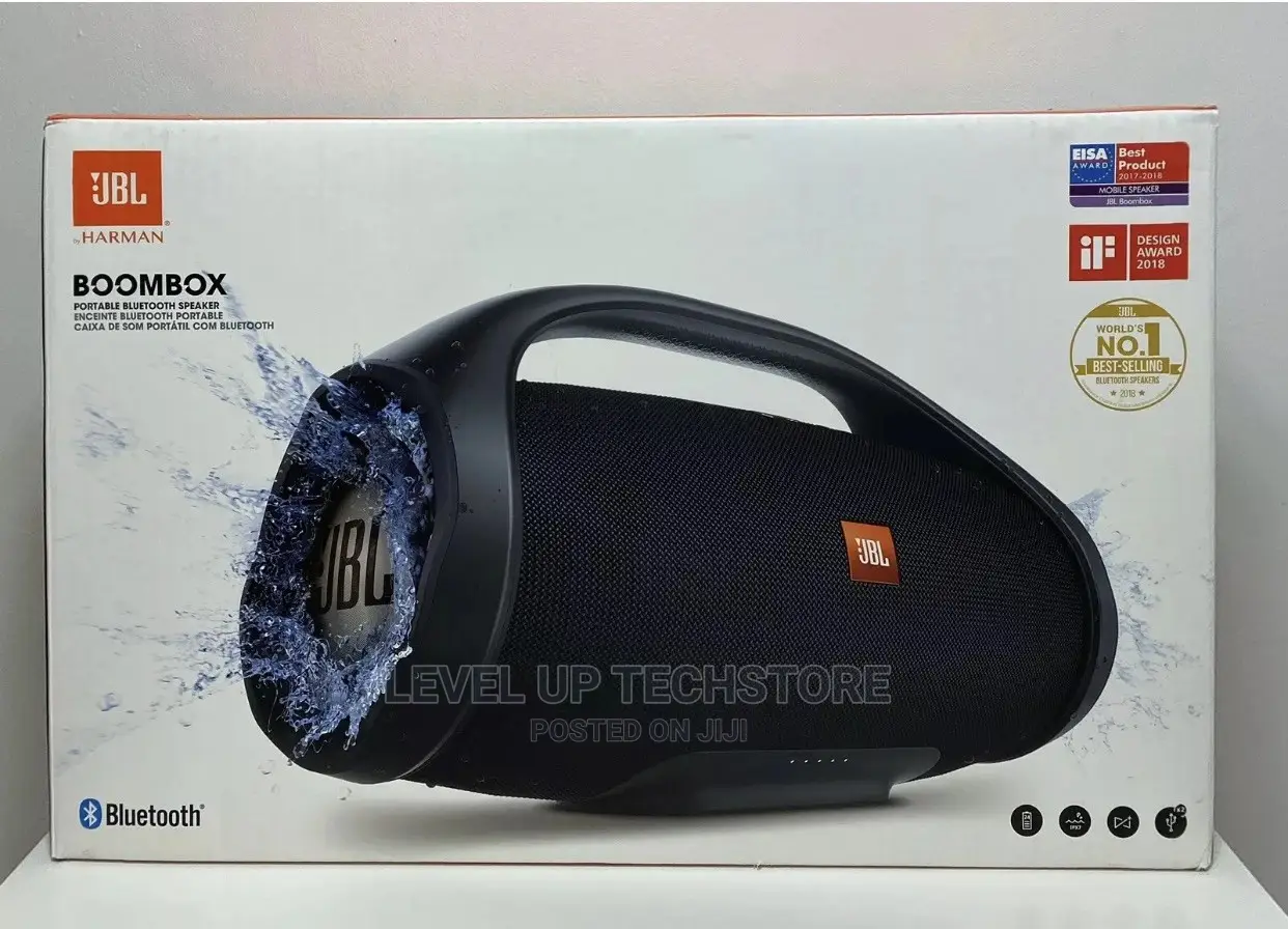 JBL Boombox Portable Bluetooth Speaker (Black) - Brand New