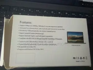 Usb Hub Type C to Lan Adapter 3.0
