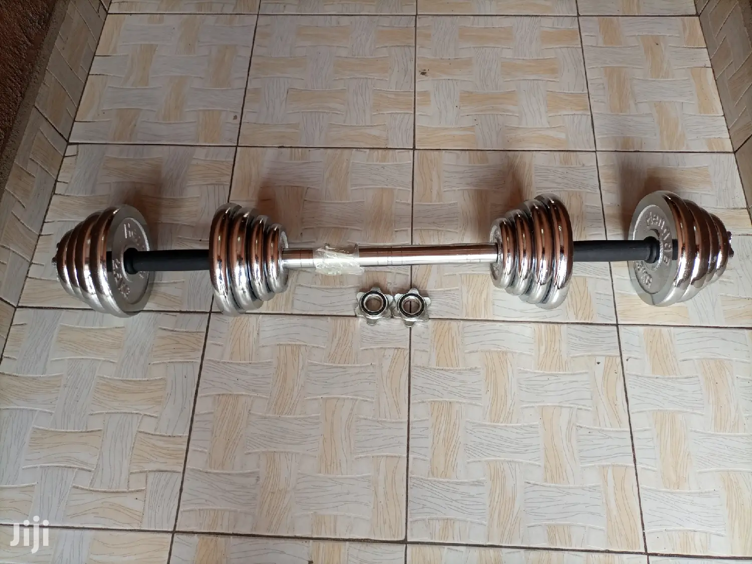 30kg Adjustable Chrome Dumbbells With Barbell Connector