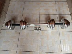 30kg Adjustable Chrome Dumbbells With Barbell Connector
