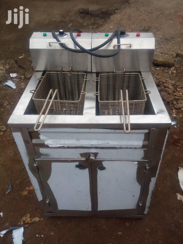 Chip's Deep Fryer With Shelves Double 20x2=40L Pure Stainles