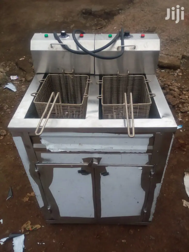 Chip's Deep Fryer With Shelves Double 20x2=40L Pure Stainles