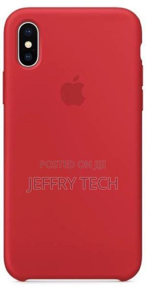 iPhone XS / iPhone X Back Case Silicone-Red, - thumbnail 2