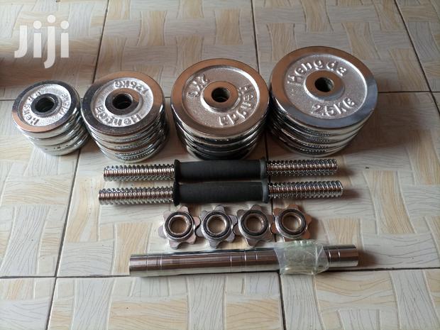 30kg Adjustable Chrome Dumbbells With Barbell Connector - thumbnail 3