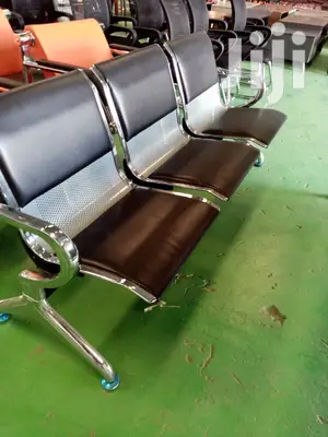 Black Padded Waiting Chair