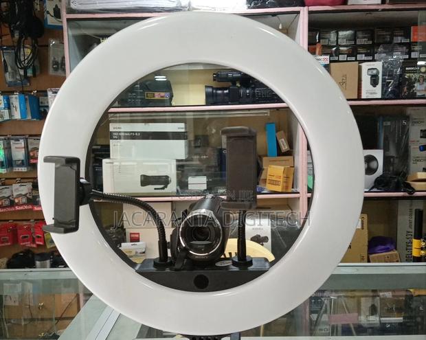 Hq Ring Light 14" With 3 Phone Holders, Bag and Light Stand