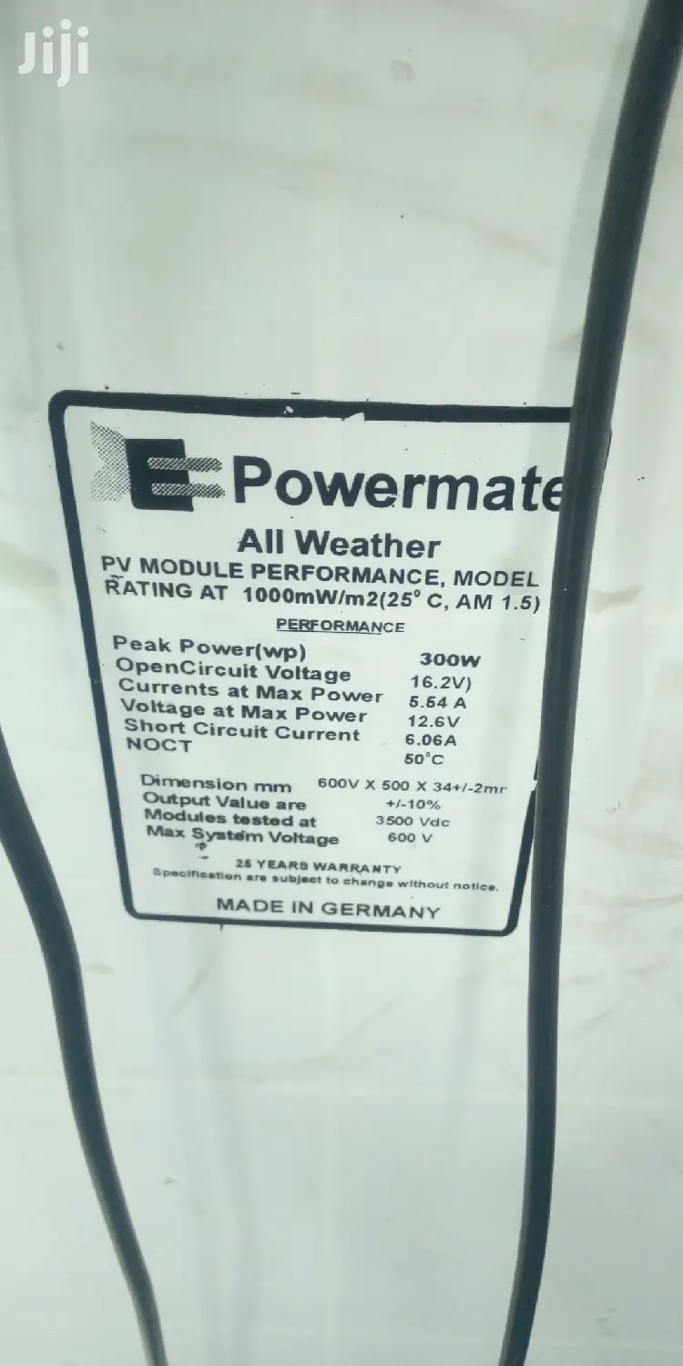 All Weather Powermate 300watts Solar Panel