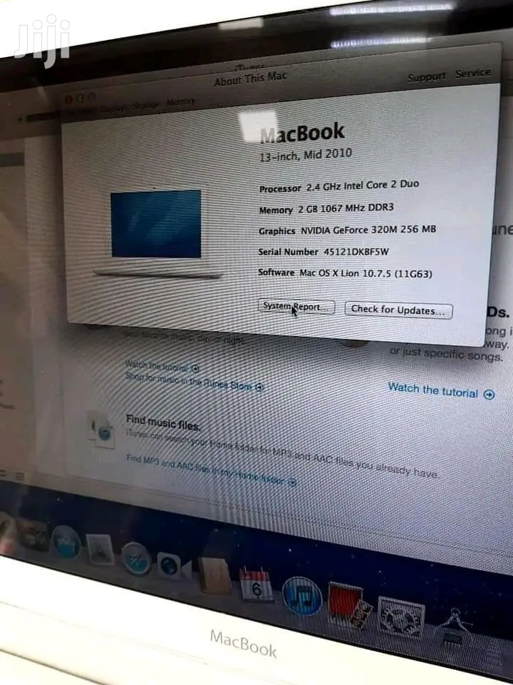 Laptop Apple MacBook 4GB Intel Core 2 Duo HDD 250GB
