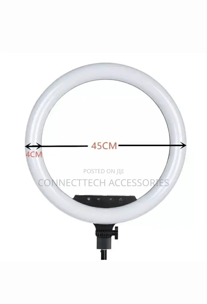 18 Inches Ring Light With Stand And 3 Phone Holder