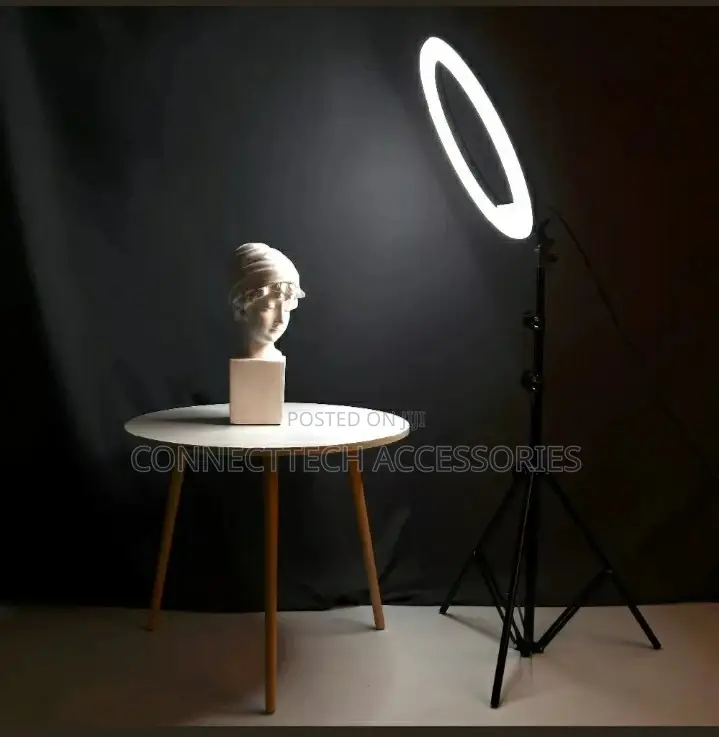 18 Inches Ring Light With Stand And 3 Phone Holder