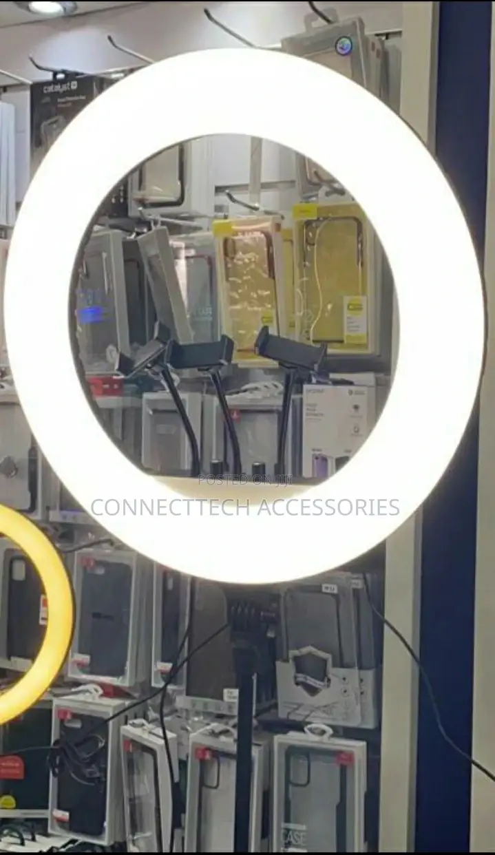 18 Inches Ring Light With Stand And 3 Phone Holder