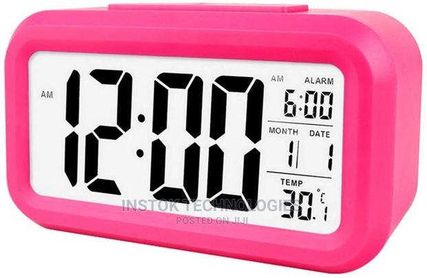 LED Digital Backlit Alarm Clock Withthermometre and Calender - thumbnail 3