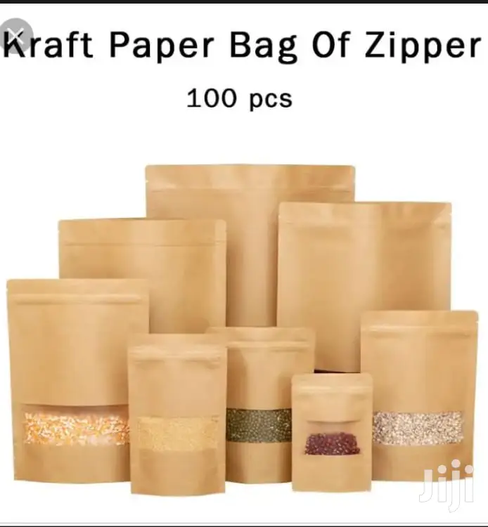 Khaki Ziplock Kraft Bags in Nairobi Central Manufacturing Materials