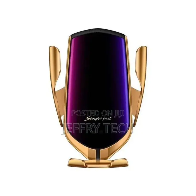 Smart Sensor Car Wireless Charger & Holder - Gold