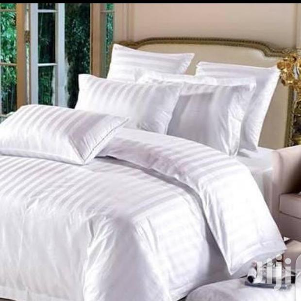 White Stripped Cotton Duvet