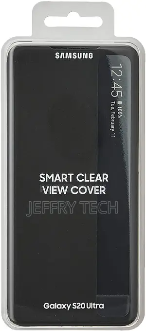 Samsung S20 Ultra Clear View Phone Cover - Black