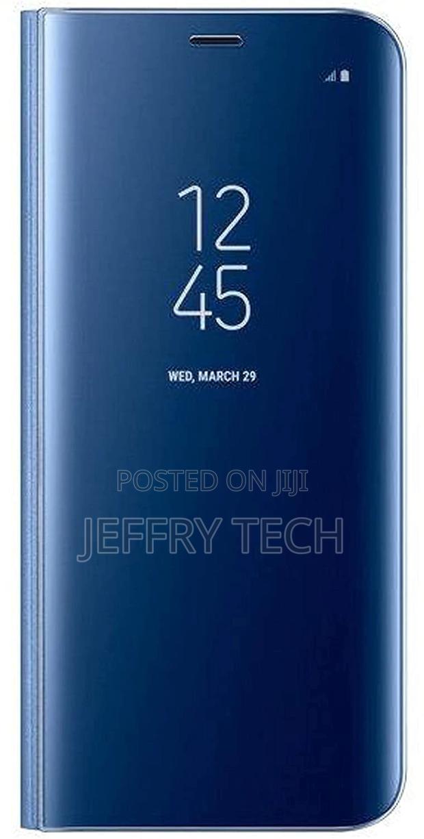 Clear View Stand Flip Cover for Samsung Galaxy Note 5 - Blue