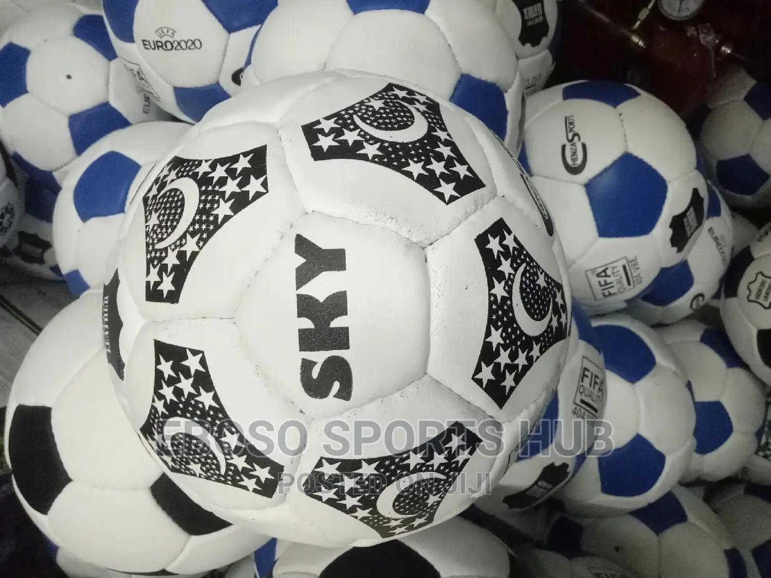 Sky Football Local Leather Hand Stitched