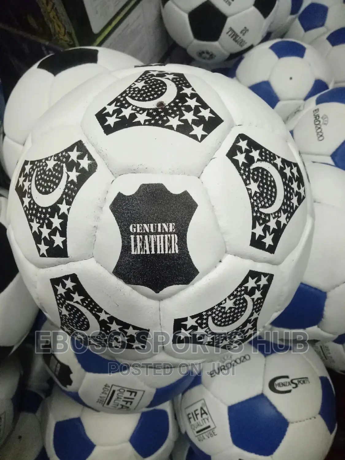 Sky Football Local Leather Hand Stitched