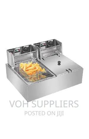 5000W Commercial Deep Fryer, 12L Electric Dual Deep Fryer