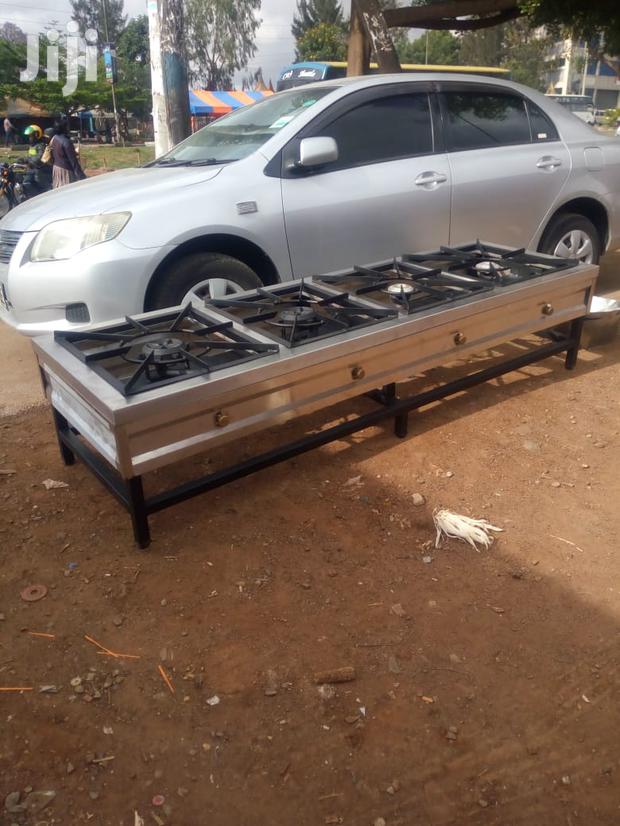 Stainless Steel Combined 4-burner Jiko - main view