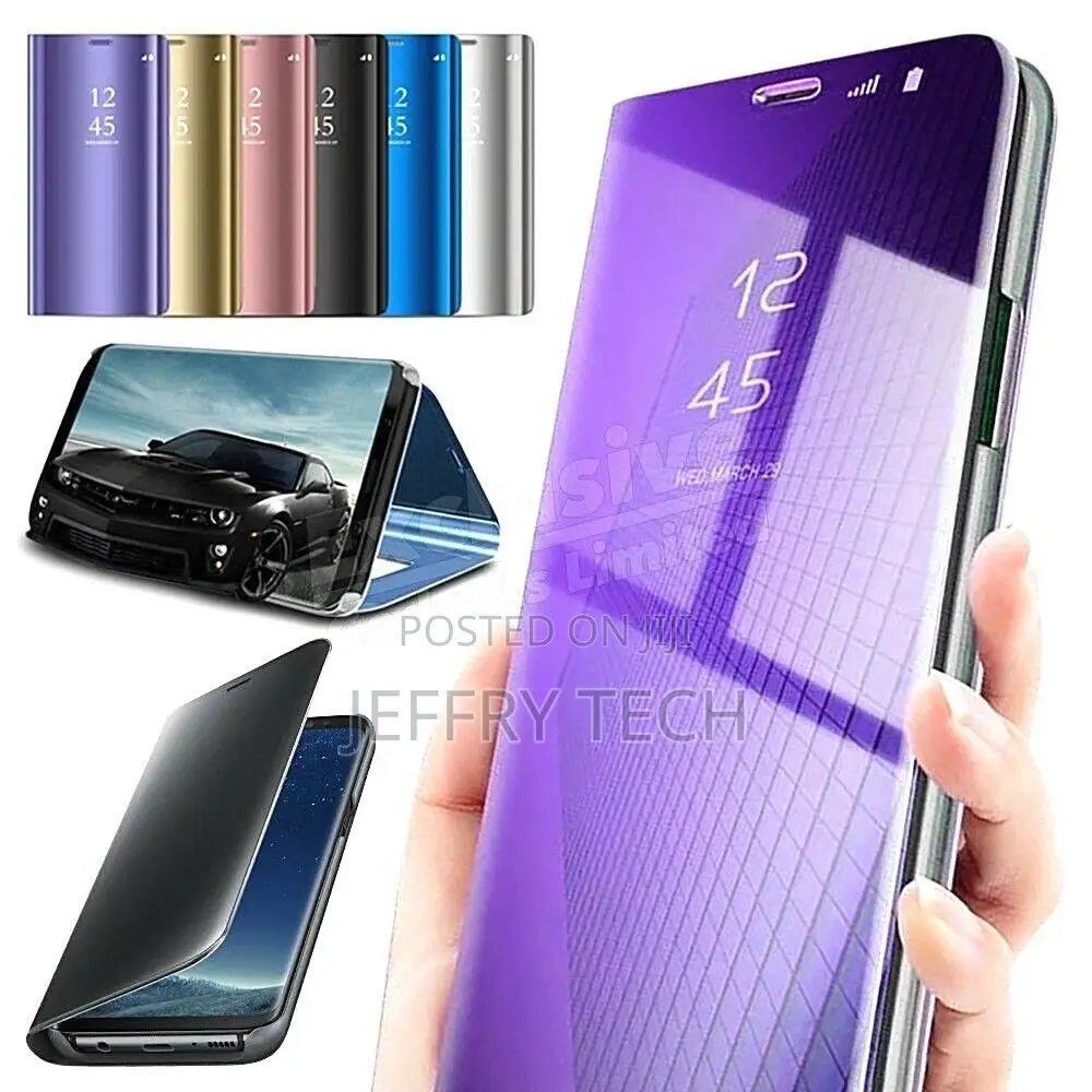 Samsung Galaxy S8 S9 S10 S20 Case Mirror Flip Stand Cover