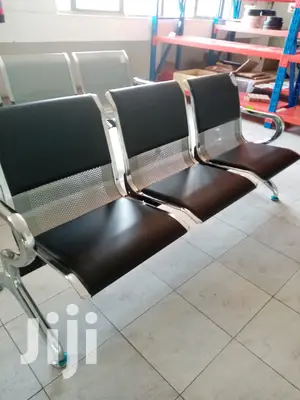 Black Padded Waiting Chair