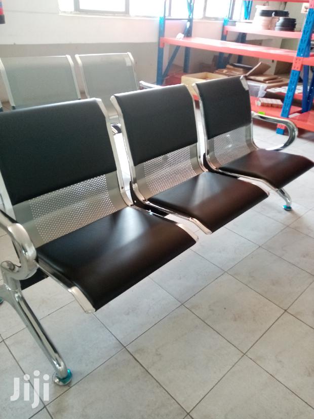 Black Padded Waiting Chair