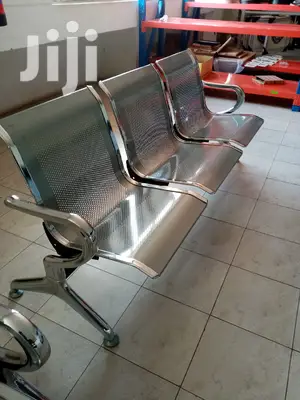 Blue Non Padded Linked Chair
