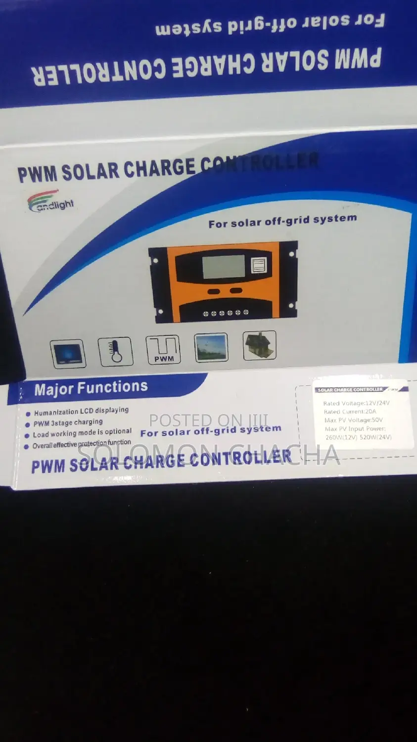 PWM Solar Charge Controller 20A 12v/24v