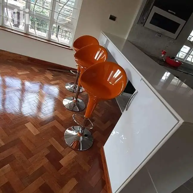 Orange Kitchen Counter Stool