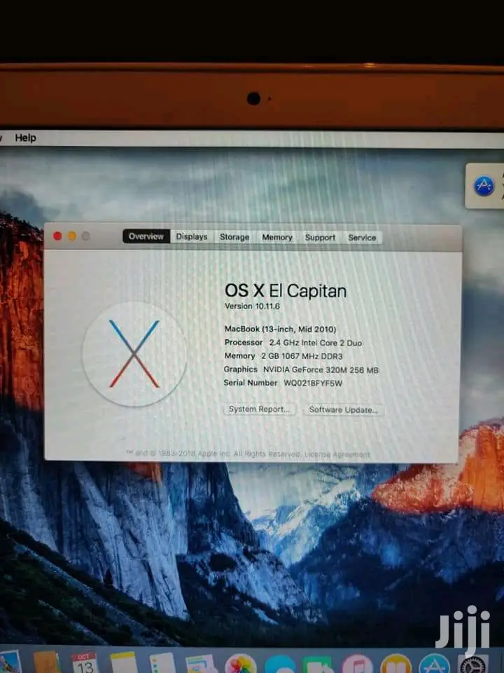 Laptop Apple MacBook 14" 250GB HDD 4GB RAM