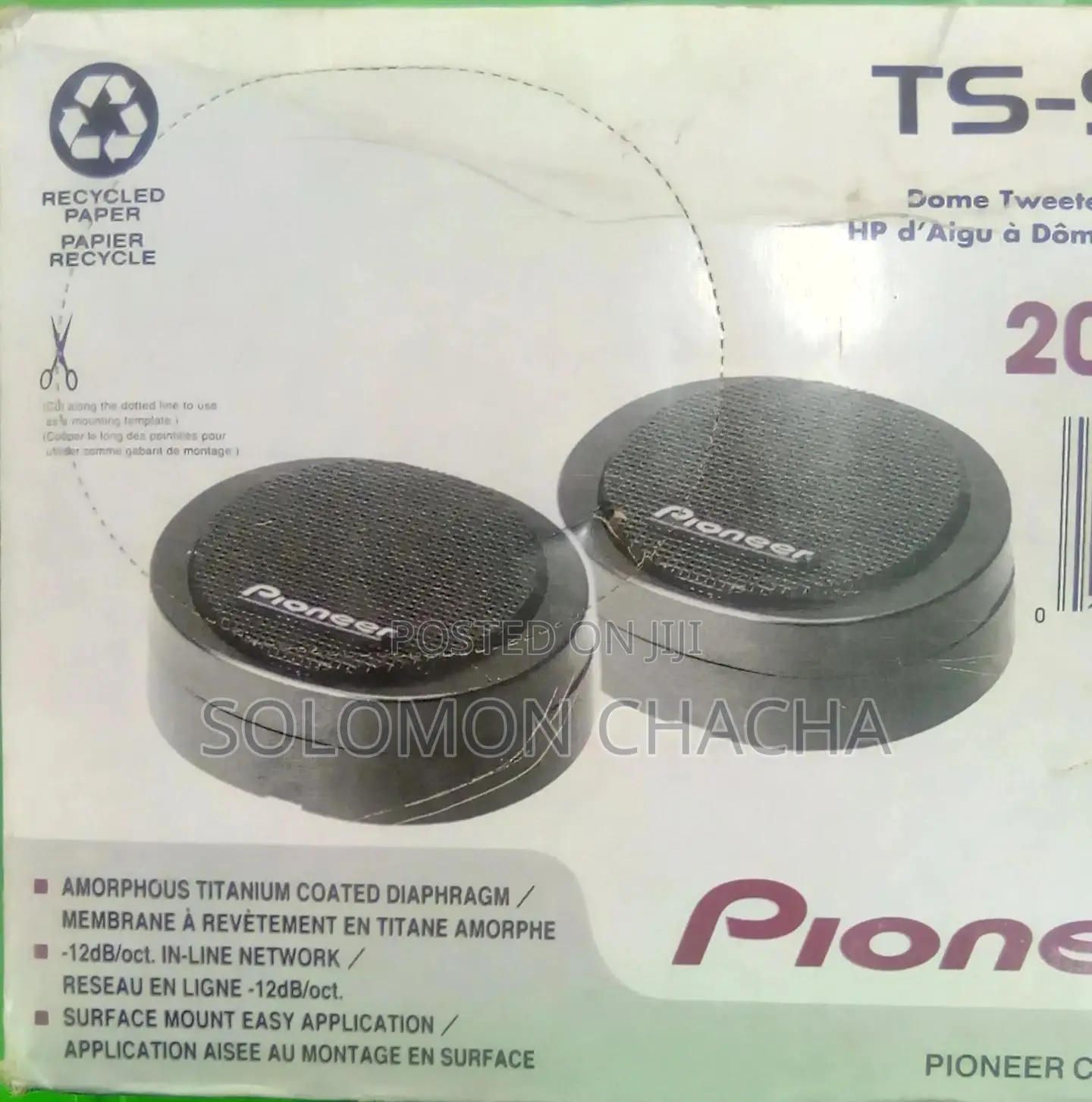 PIONEER SPEAKER TS-520 Dome Tweeter 200w